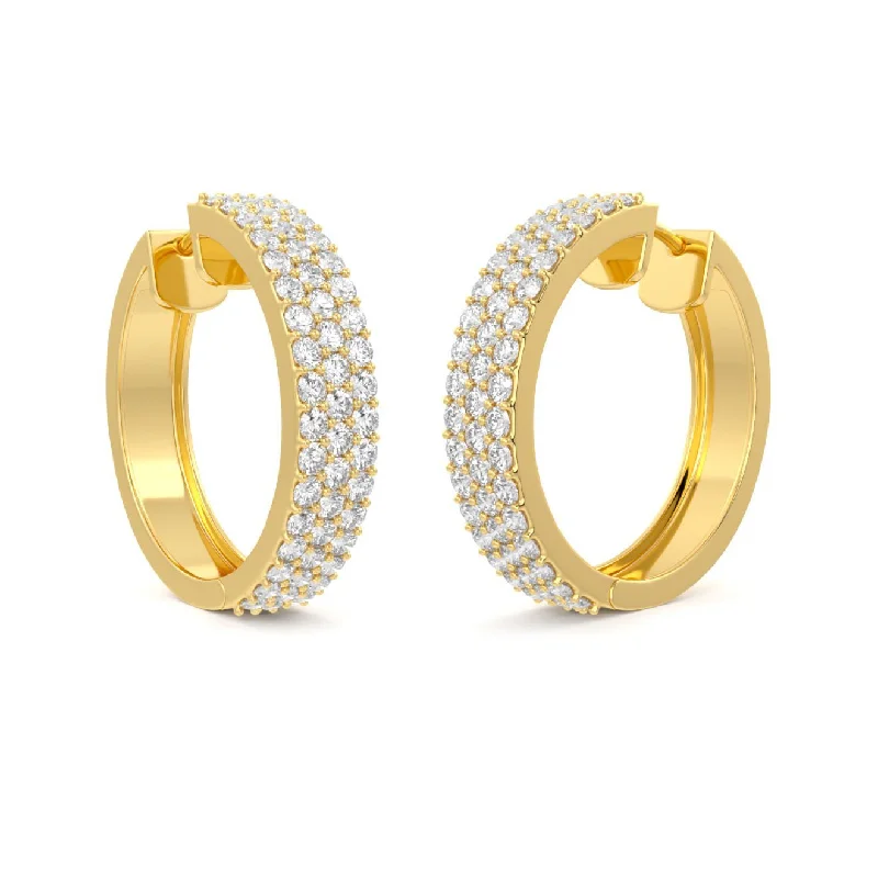 Elegant Earrings With Enamel Designs-Nina Big Hoops