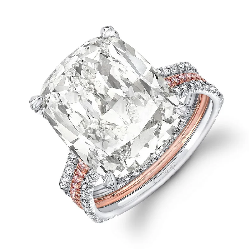 Custom Engagement Rings With Diamonds For Brides-Uneek Cushion Cut Diamond Engagement Ring