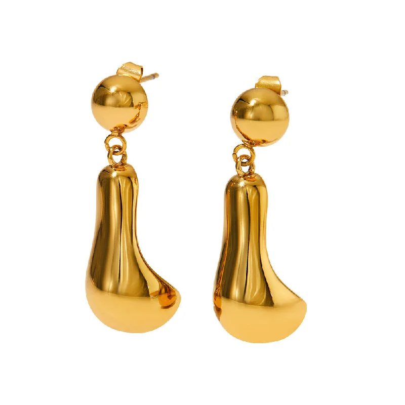 Sparkling Earrings For Day Wear-Hollow Teardrop Earrings