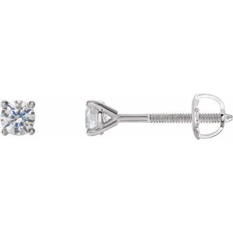 Fashionable Crystal Earrings For Evening Look-14K White 1/5 CTW Natural Diamond Cocktail-Style Earrings