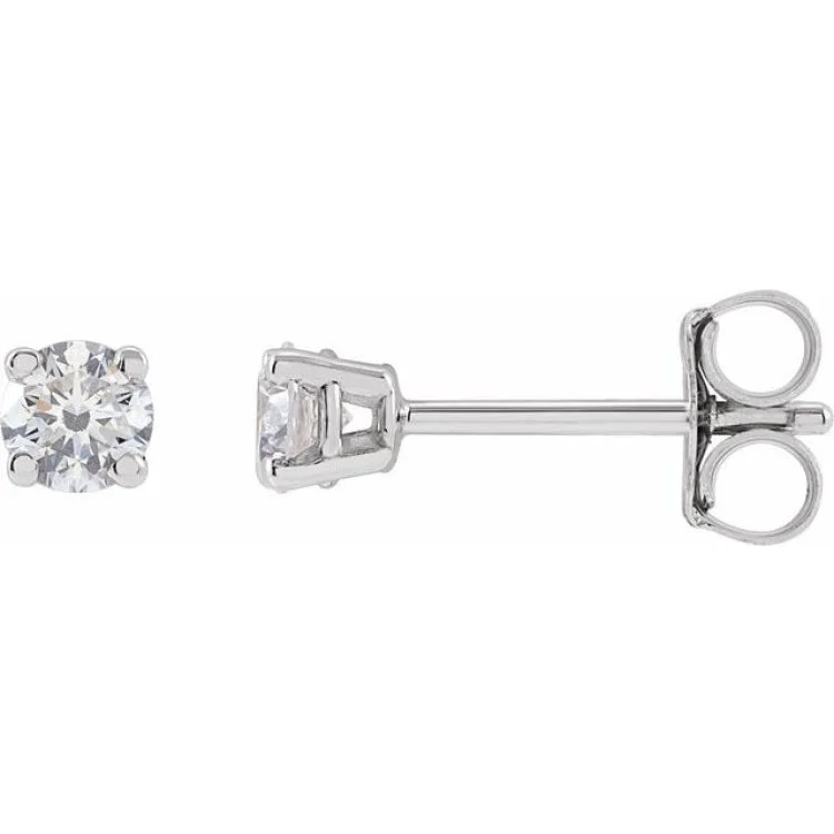 Gold Stud Earrings For Brides-14K White 1/4 CTW Lab-Grown Diamond Stud Earrings