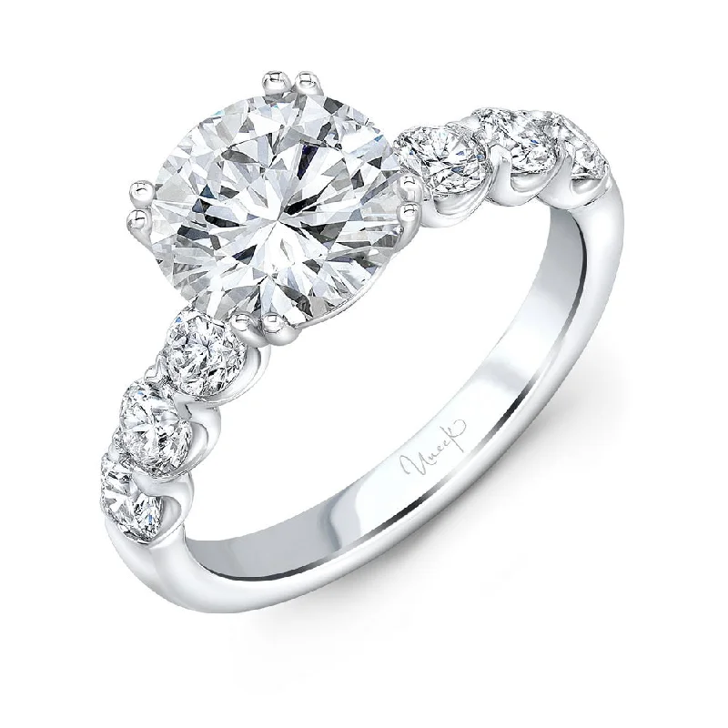 Trendy Engagement Rings With Unique Stones-Uneek Timeless Collection Straight Round Engagement Ring