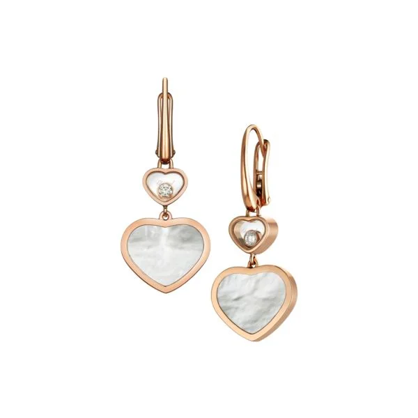 Simple Silver Earrings For Elegant Style-Happy Hearts Earrings