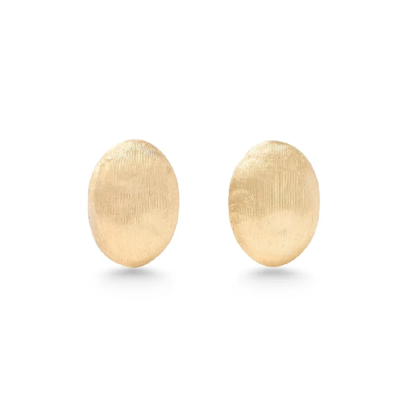 Simple Silver Drop Earrings For Casual Wear-18kt Yellow Gold Siviglia Grande Collection Stud Earrings