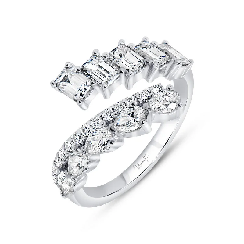 Sparkling Engagement Rings For Special Moments-Uneek Signature Collection Bypass Anniversary Ring